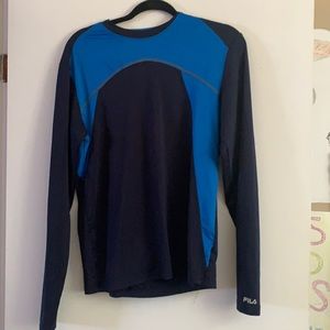Navy blue and bright blue long sleeve t shirt. Excellent condition